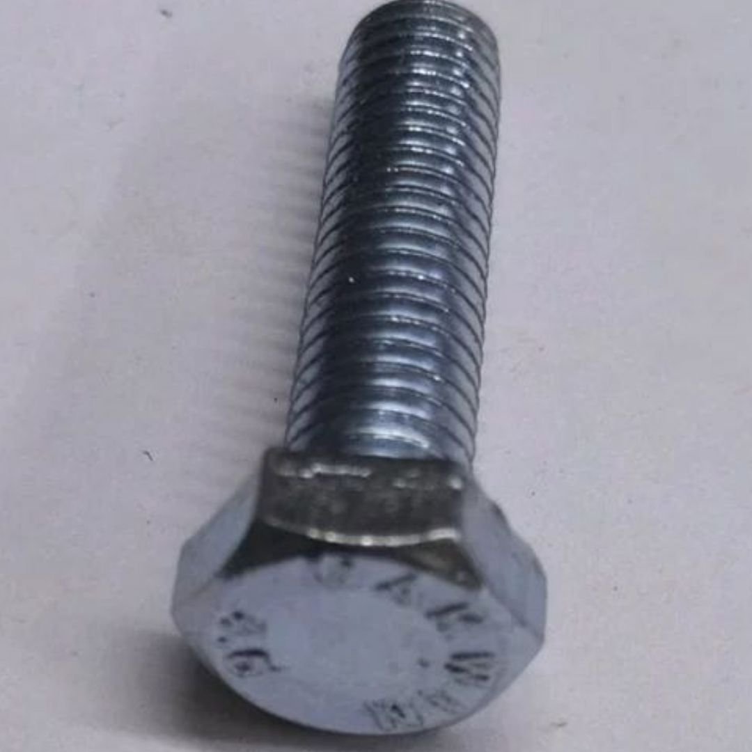 Full Threaded Silver Polished Mild Steel Hex Bolt, For Construction, Size: 1 Inch (l) - Image 3