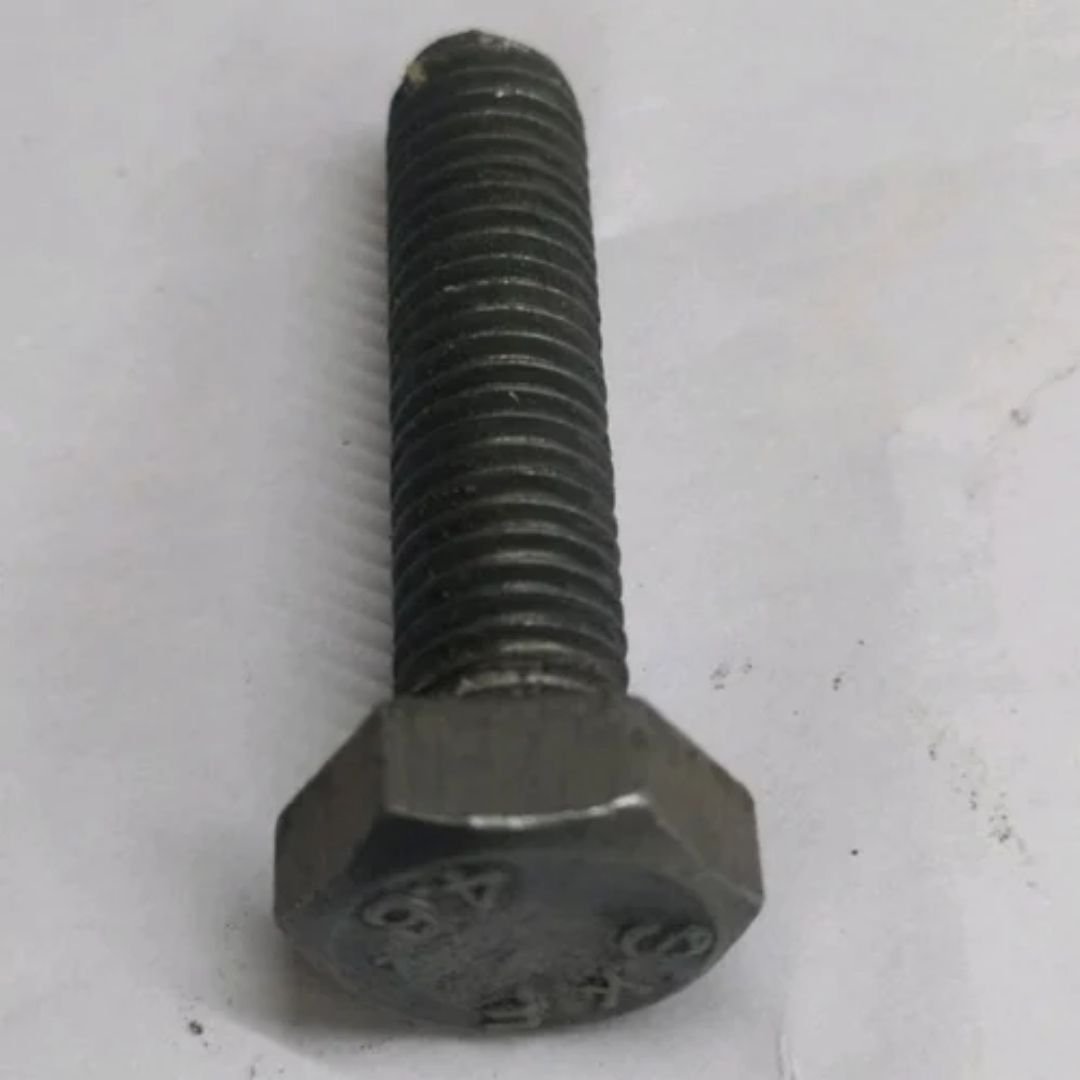 Full Threaded Black Mild Steel Hex Bolt, For Construction, Size: 1 Inch (l) - Image 2